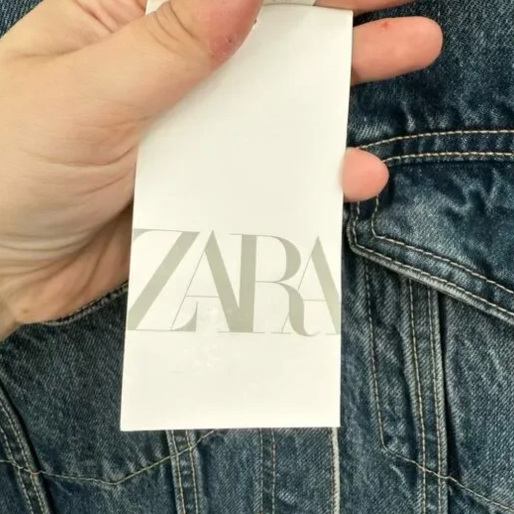 NEW Zara Jean Jumpsuit Size XS Cotton Blue Denim One Piece Outfit Boiler Suit - Picture 12 of 12